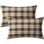 Housses de coussin d'automne écossais tartan écossais brun chocolat 12 x 20