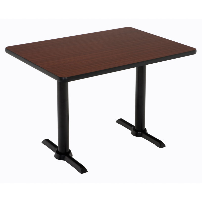 Mode Breakroom Table, Mahogany, 29" H x 30" W x 48" D, Black