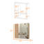 Pharmacie Prague, quatre tablettes internes, une porte, finition pin-742224482