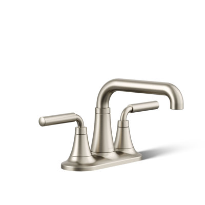 Tone Two-Handle Centerset Bathroom Sink Faucet with Clicker Drain, 1.2 GPM