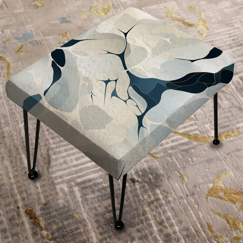 Whispering Abstraction - Repose-pieds rectangulaire abstrait