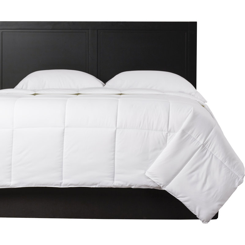 Édredon en duvet synthétique - Housse en microfibre hypoallergénique - Couvre-lit toutes saisons à carreaux cloisonnés Fluffy Baffle par Lavish Home