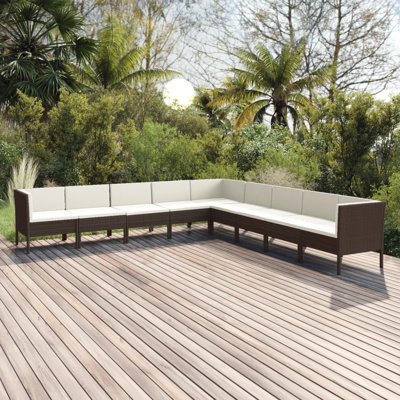 Fieldon 27.2" Wide Square Patio Sectional Set with Cushions