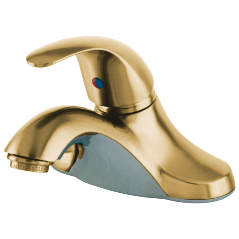 Robinet de salle de bain central à 4 trous à fixation sur comptoir à 3 trous Kingston Brass Legacy, Laiton poli