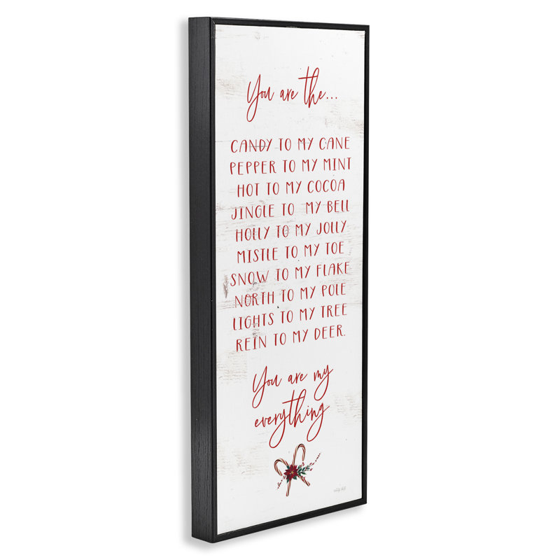 My My Holiday Holiday, giclée encadrée, design par Cindy Jacobs, H 24 po x l 10 po, Giclée encadrée noir minuit
