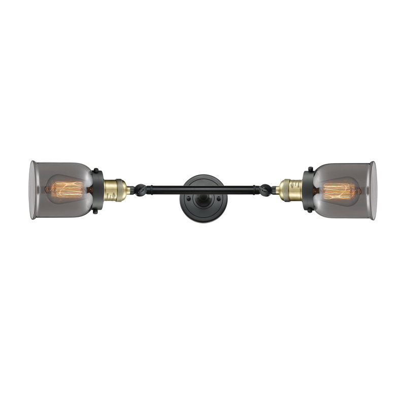 Latta 2 - Light Dimmable Vanity Light, Incandescent, Black Antique Brass, Plated Smoked