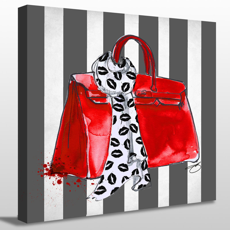 "baiser me" par jodi, impression sur toile tendue, H 36 po x l 36 po x P 1,5 po
