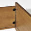 Table basse 56 po rectangulaire en bois d'hévéa avec 4 tiroirs, incrustation de bois géométrique et poignées en laiton pour le salon -1514975884