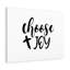 Choose Joy Cross White - Wrapped Canvas Print-1750054261
