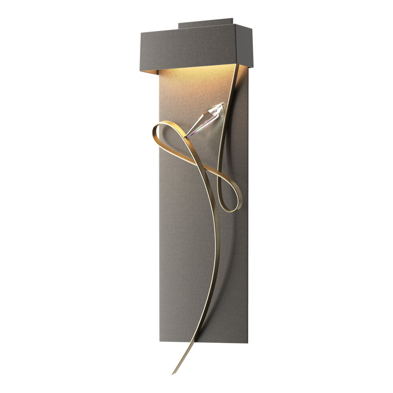 Rhapsody 1-Light LED Flush Mounted Sconce, Dark Smoke, Soft Gold