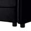 Canapé modulaire noir à assise profonde avec canapé modulaire revêtu de chenille pour le salon. Spacieux, confortable, assemblage personnalisé, respirant, doux, classique, style moderne noir, pièce, appartement, bureau.