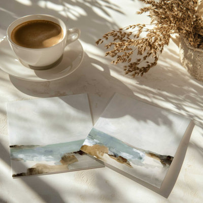 Gentle Tides and Sky Set of 2 Canvas Prints