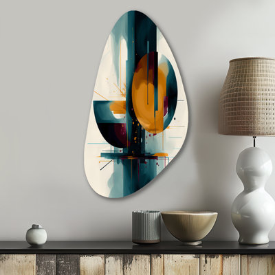 La géométrie de la lumière III - art mural géométrique asymétrique en métal, impression d'art moderne de forme unique