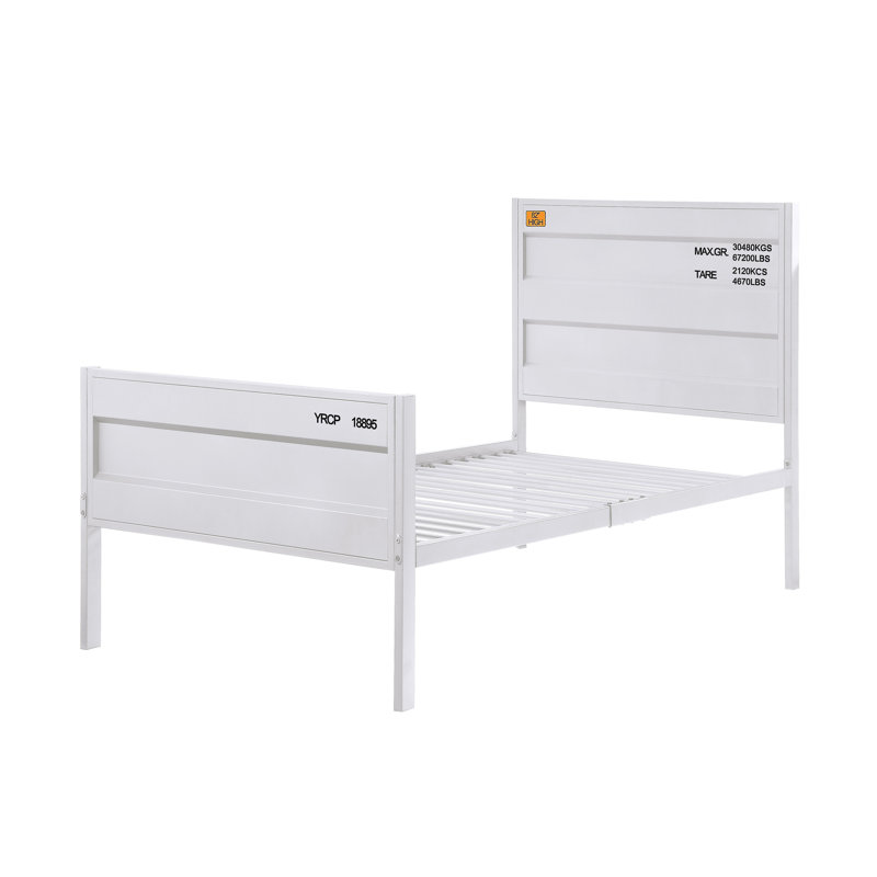 Twin Platform Bed, White
