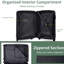 Bagage à main 20 pouces Hardshell, valise légère en ABS durable avec roulettes, serrure TSA intégrée, 2 cubes de rangement
