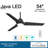 54" Java 3 - Blade Outdoor LED Standard Ceiling Fan with Remote Control and Light Kit Included
