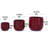 3 Pieces Ceramic Flowerpot In Bean Paste Red, Modern Planter For Garden And Indoor Spaces, Heat-, Drainage Hole, 14.68" L X W 11.82" H, 43.31 Lbs Red Patio, Or Living Room, Frost-, Reinforced-341464590