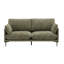Canapé en tissu vert avec 2 coussins (coussin compressé) Dalton