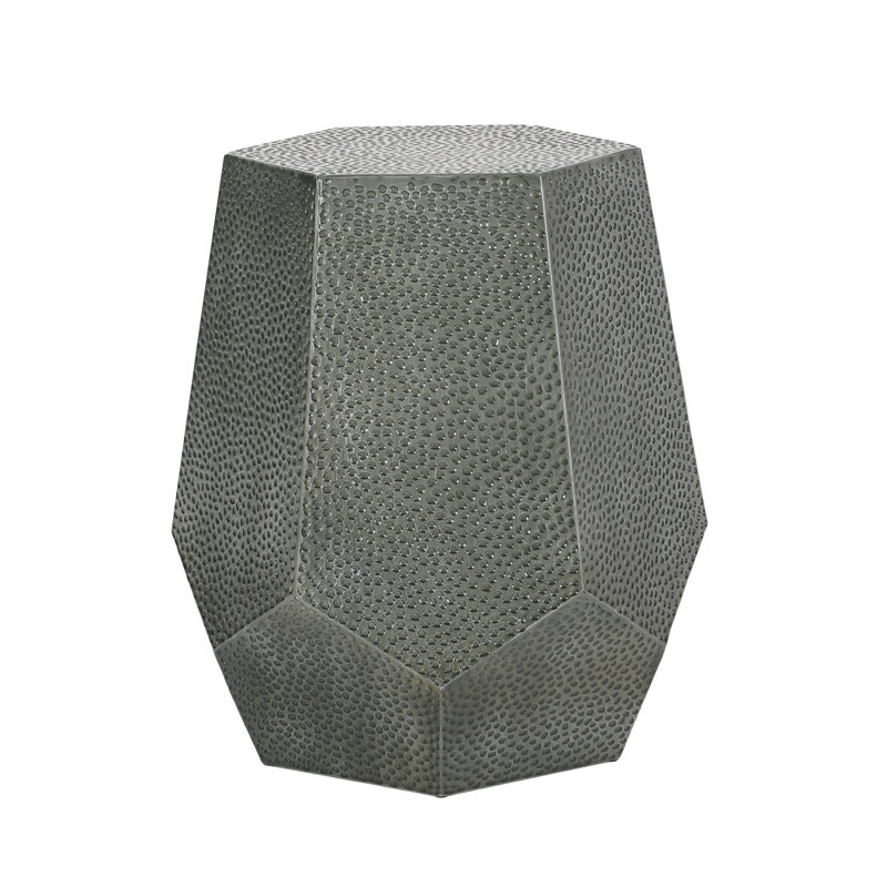 METAL HAMMERED END TABLE