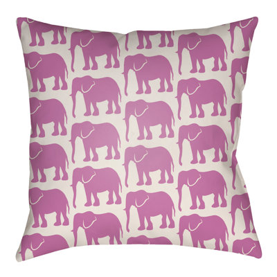 Lolita Elephant Geometric Outdoor Throw Pillow
