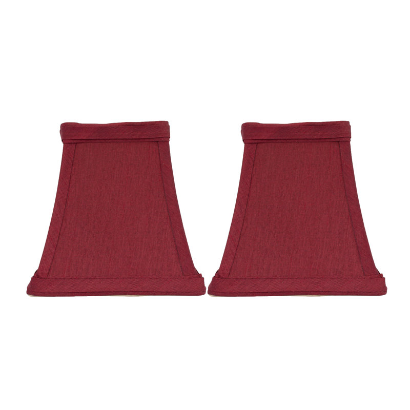 Silk Square Candelabra Shade, Burgundy, 5" H x 5" W x 5" D
