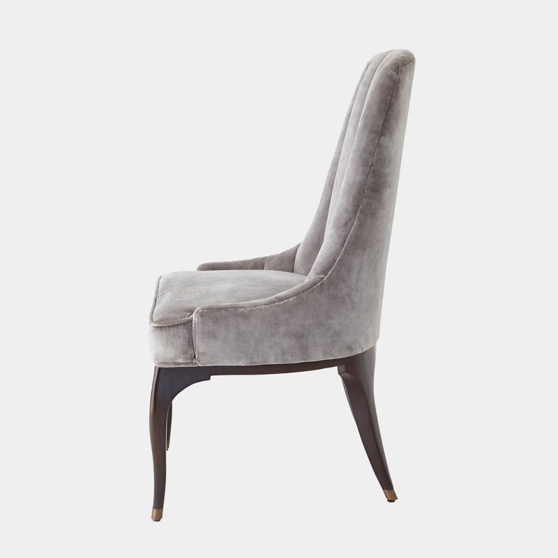 Channel Upholstered Dining Chair, Gray
