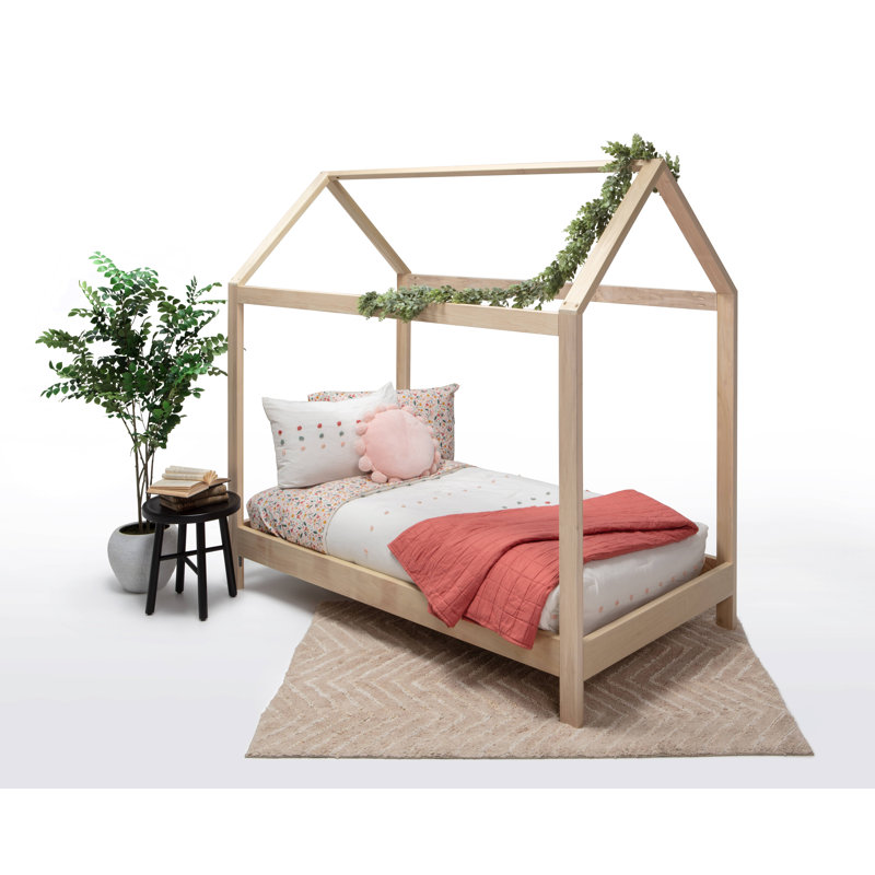 Khwaja Ozarks Solid Wood Kids House Bed, Twin