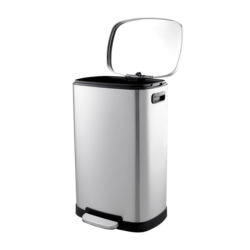 Stainless Steel 50 Litre Step-On/Hand Press Tresh Can
