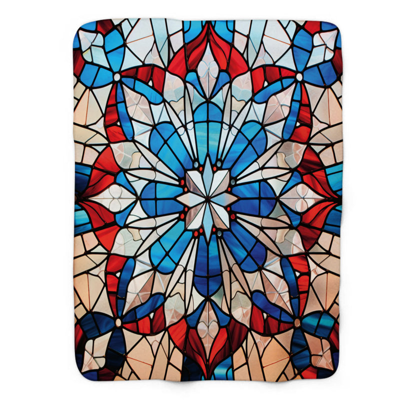 Patriotic Patterns - 1 pièce Sherpa Premium, Lit simple