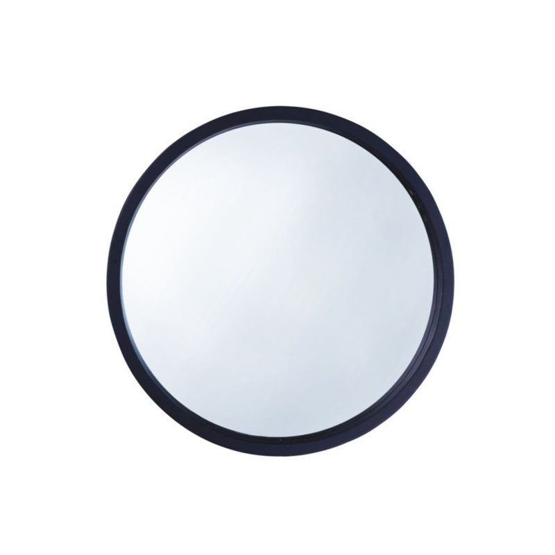 Wood Flat Wall Mirror, Black, 193.55 cm H x 193.55 cm W