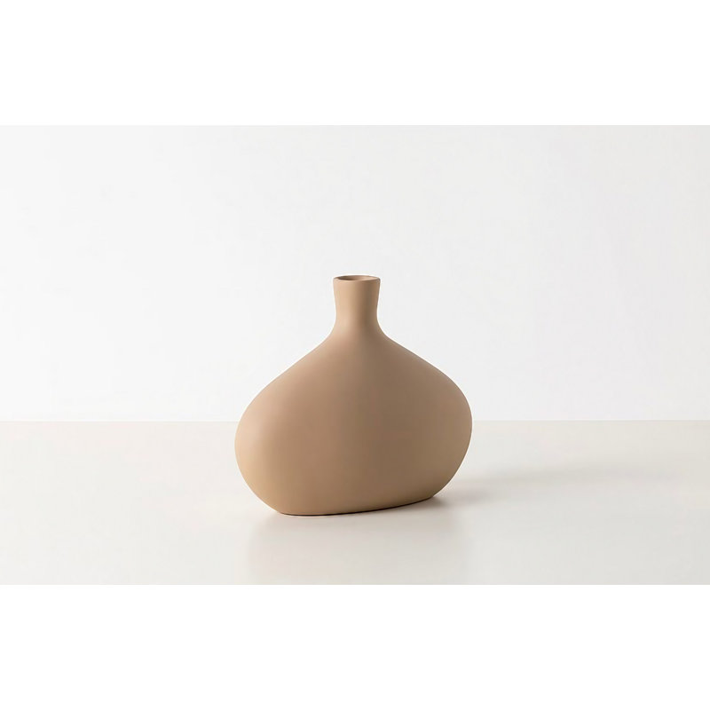 Cynthiaa Ceramic Table Vase, Cream