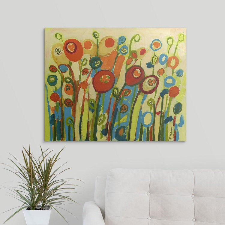 Nolani Growing Poppies '- reproduction d'art, H 29 po x l 36 po x P 1,5 po, Toile