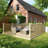 Powersheds 12 x 12ft Timber Pressure Treated Decking Kit - Handrails on Three Sides