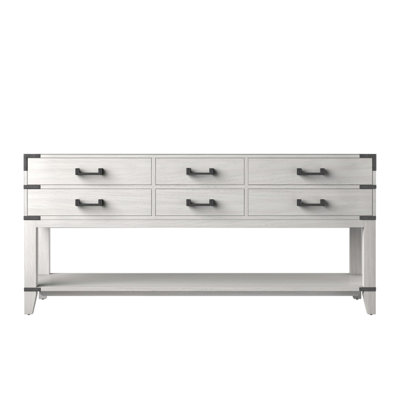 Meuble-lavabo double en chêne blanc 72 po X P 22 po D