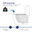 Naples 0.8/1.6 GPF Round Wall Hung Toilet and In-wall Mounting Frame With Gravity Flush and Soft Close Seat