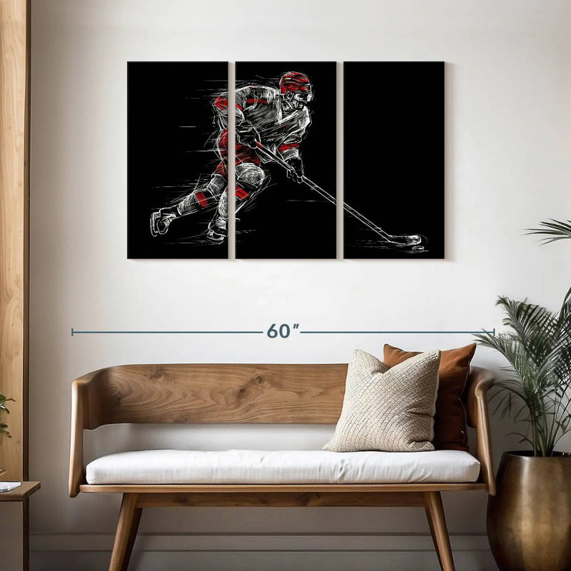 Accélérer le joueur de hockey, H 28 po x l 45 po