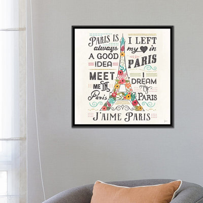 «Travel Blossoms I», art textuel sur toile tendue
