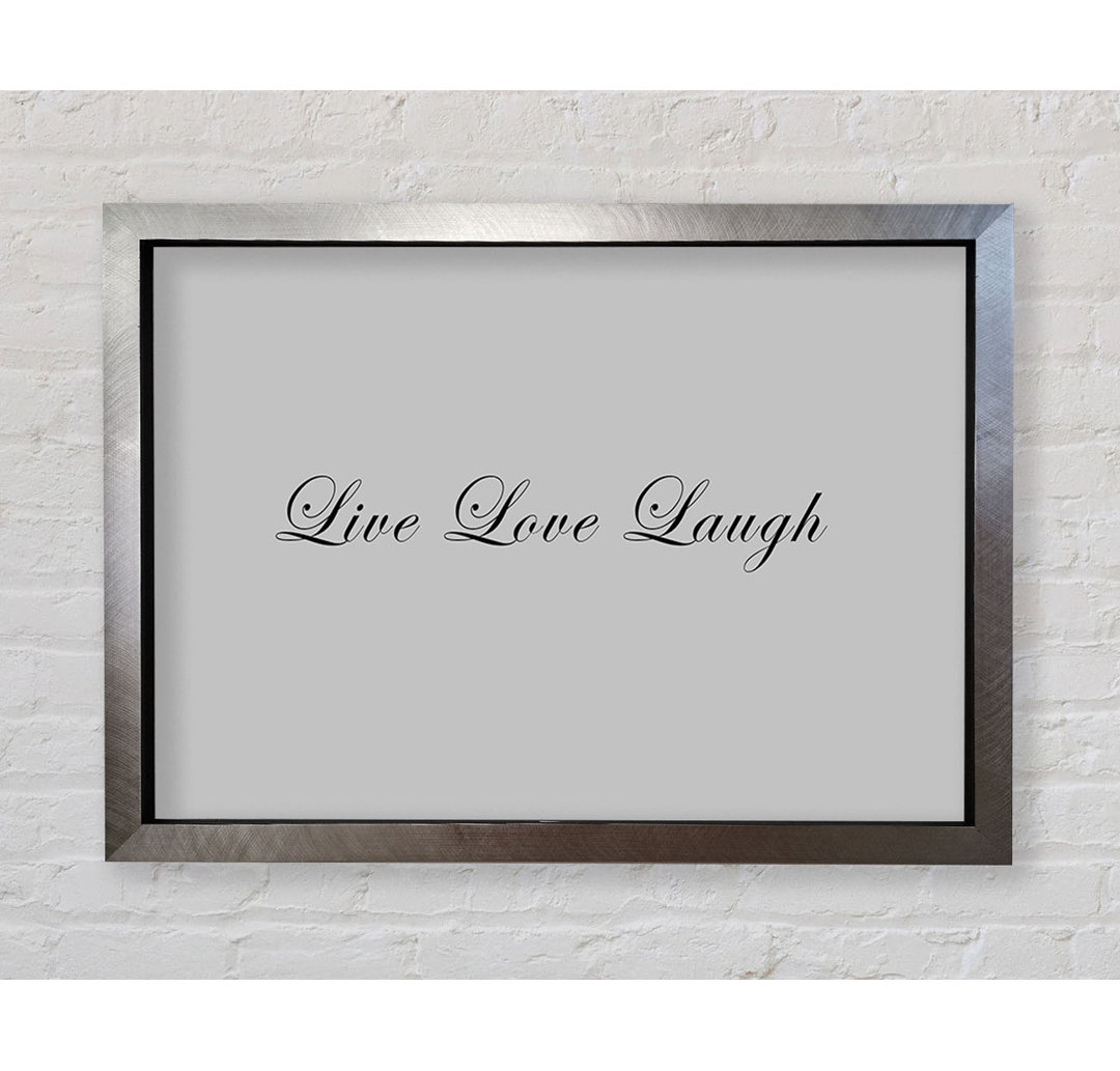 Love Quote Live Love Laugh 2 Vivid Pink - Single Picture Frame Art Prints