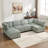 Modular Sectional Sofa U Shaped Modular Couch With Reversible Chaise Modular Sofa Sectional Couch,6- Seat Convertible Sofa,Fit For Living Room-1197697284