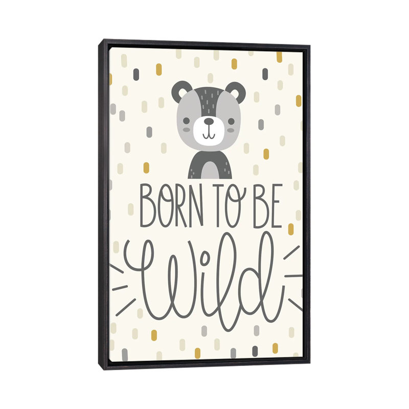 «Cute and Wild III», art encadré, H 26 po x l 18 po x 1,5 po, Toile avec cadre noir patiné