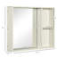 Armoire de salle de bain 33,44 lb - Miroir avec 2 tablettes pour miroir d'organisation blanc et tablette 31,5 po x 25,5 po pour salle de bain, salon, salle de lavage