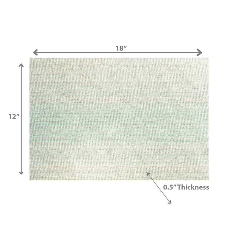 PVC Geometric Placemat, Light Blue