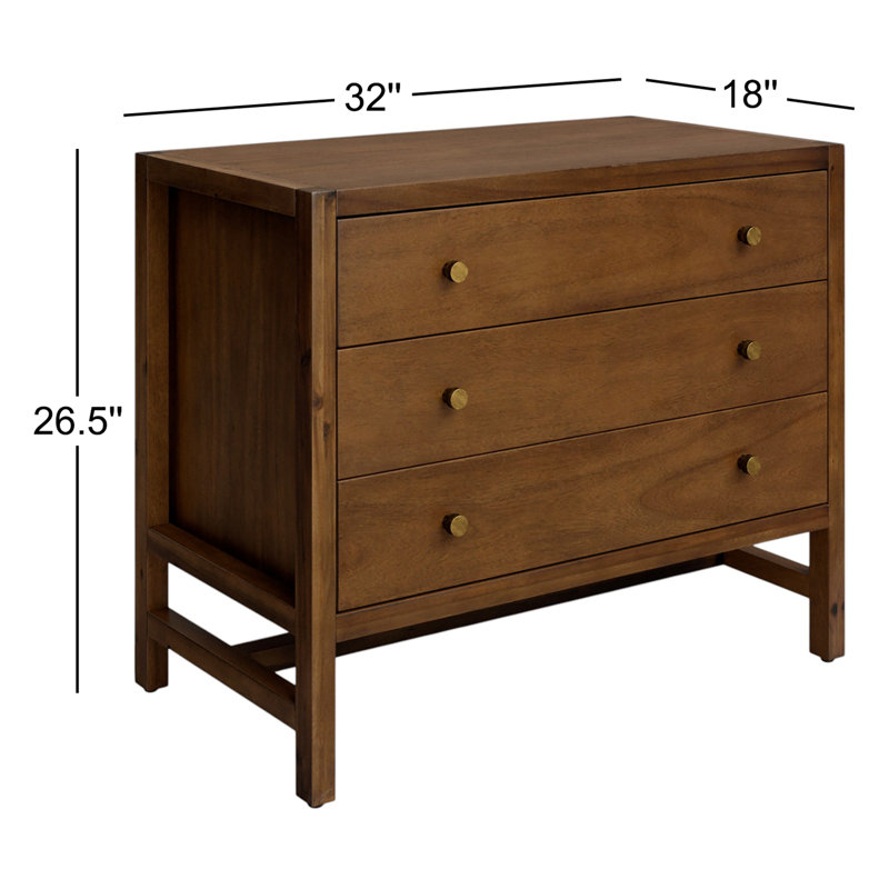 Sullivan 3 - Drawer Nightstand, Saddle Tan
