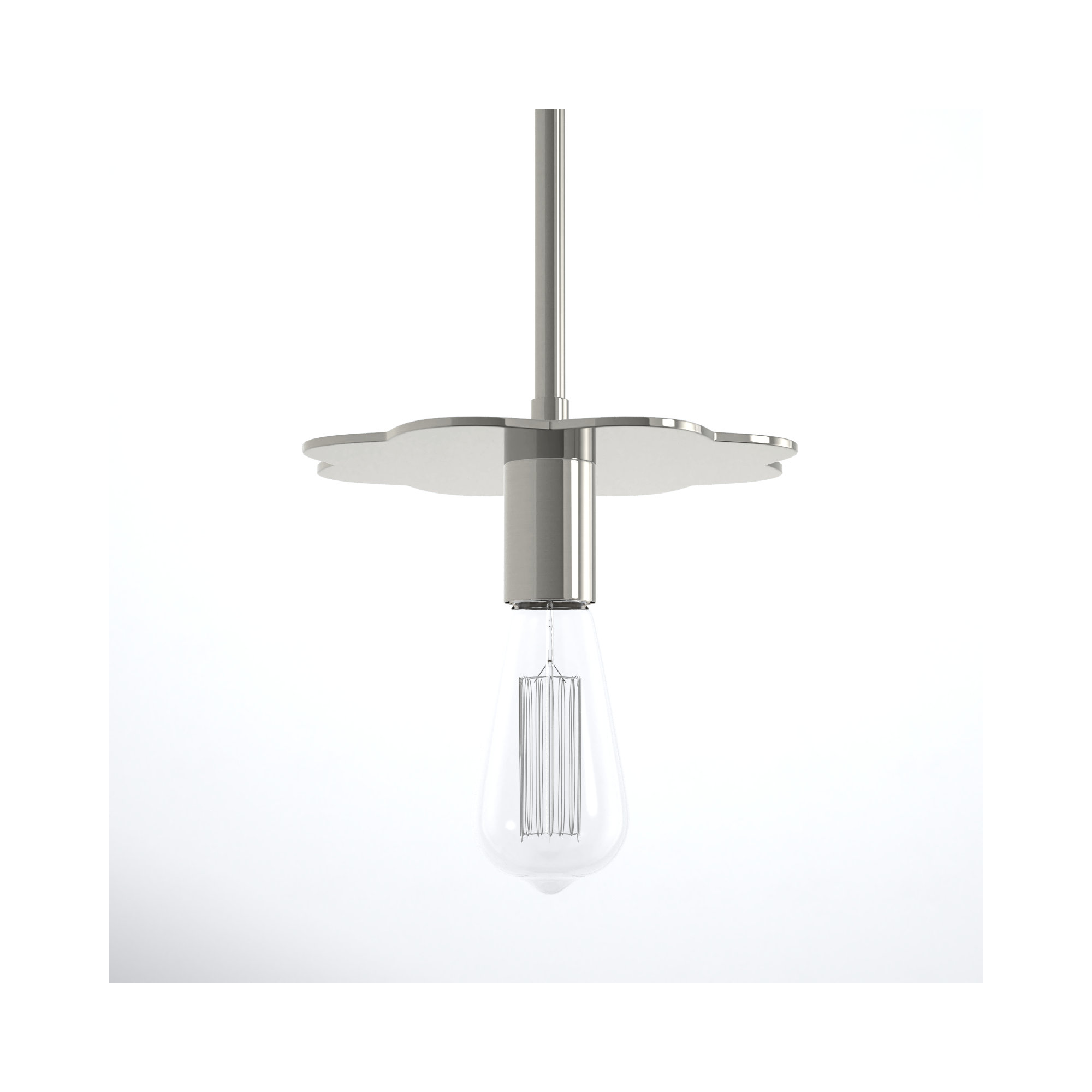 Thane Single Light Dimmable Pendant, Polished Nickel