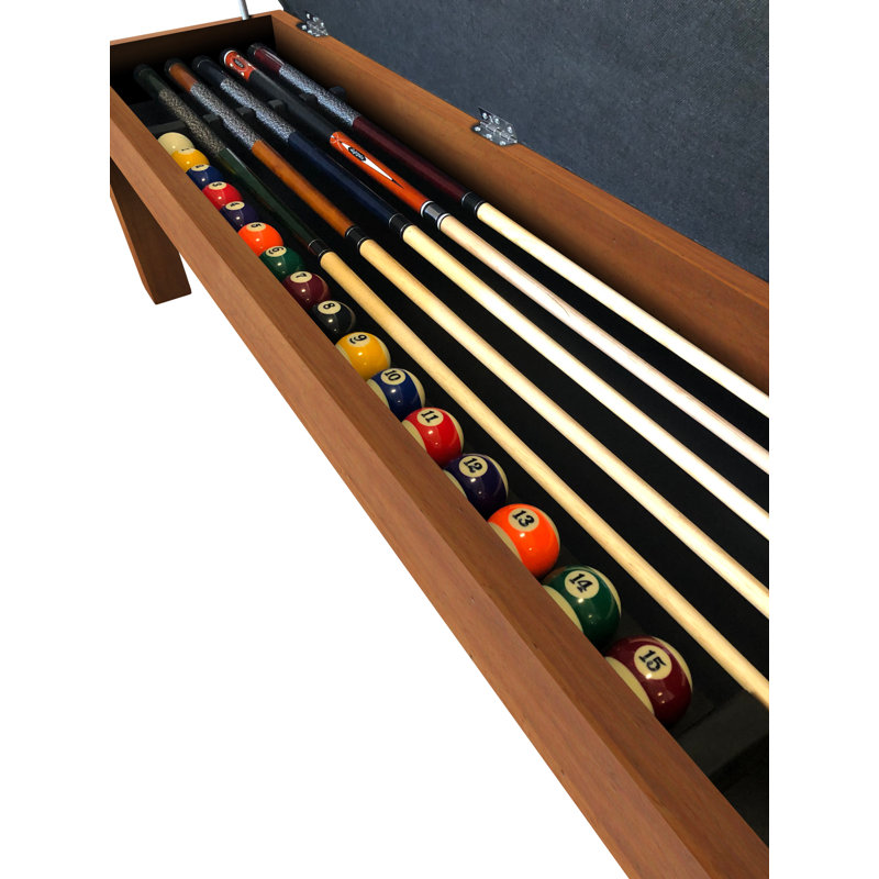 Playcraft Santa Fe 7' Slate Pool Table With Dining Top & Benches/Professional Installation Included, Electric Blue, 7'