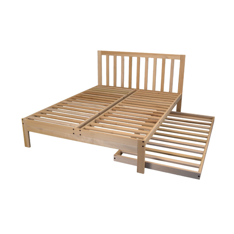Solid Wood Slat Bed, Queen