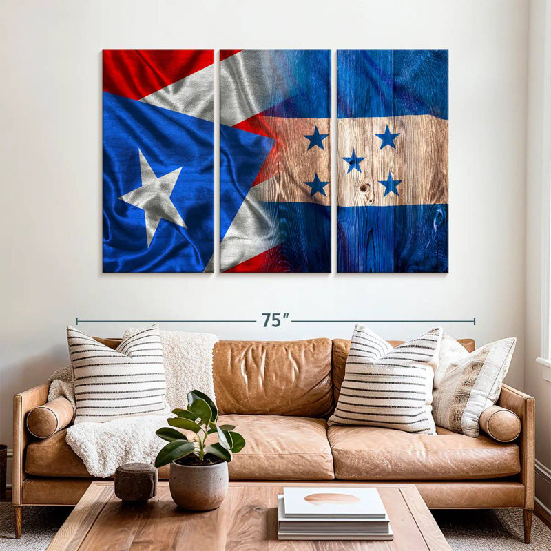 Drapeau de Borges au Honduras et à Porto Rico, H 42 po x l 65 po