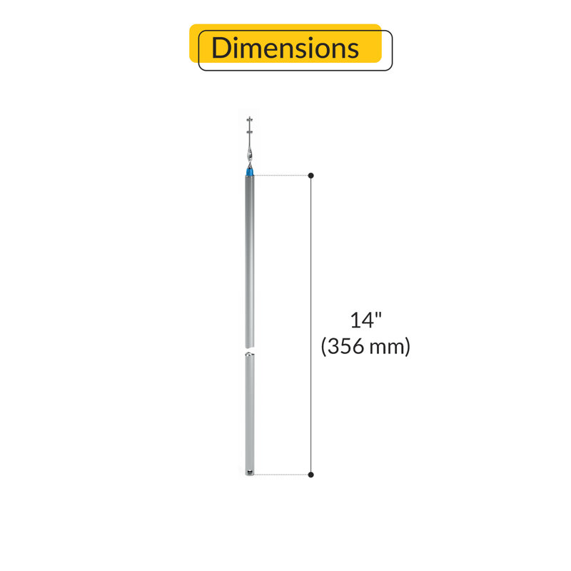  Tilt Tube Window Balance 31" Tube Length Red Bearing, Silver/Red