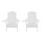 Classic All-Weather 27.55" W x 34.25" D x 35.82" H 3-Position Reclining HIPS 2-Piece Adirondack Chair Set with Hidden Ottoman