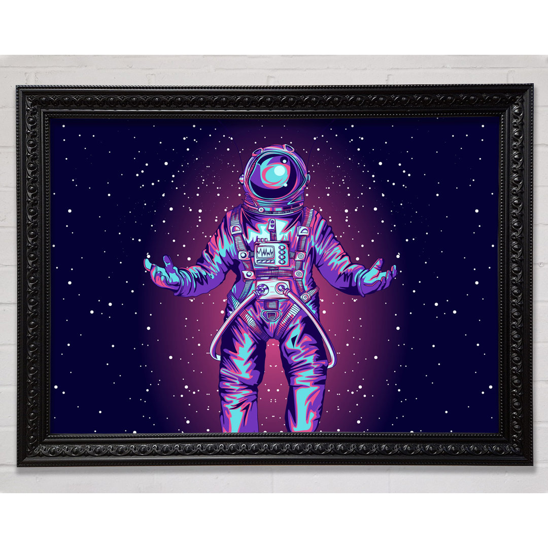 Spaceman Star Purple - Einzelner Bilderrahmen Kunstdrucke